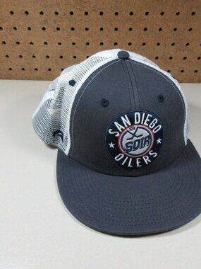 PUKKA mens San Diego Oilers snapback trucker hockey hat OS